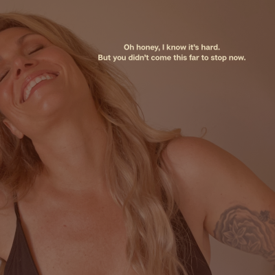 Oh honey, I know it’s hard. But you didn’t come this far to stop going now. (400 x 400 px) love Leighann Marie
